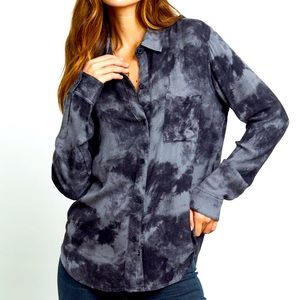 Rails Hunter Tie dye long sleeve button down shirt
